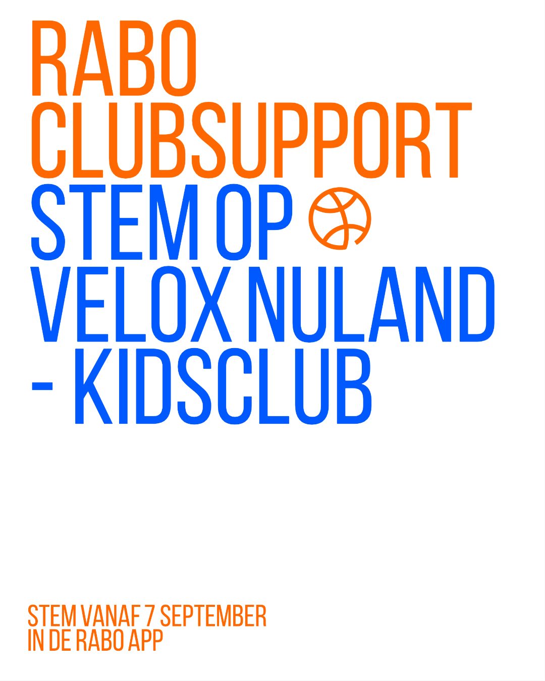 Stem mee voor de Velox Kidsclub én onze eigen clubmascotte!
